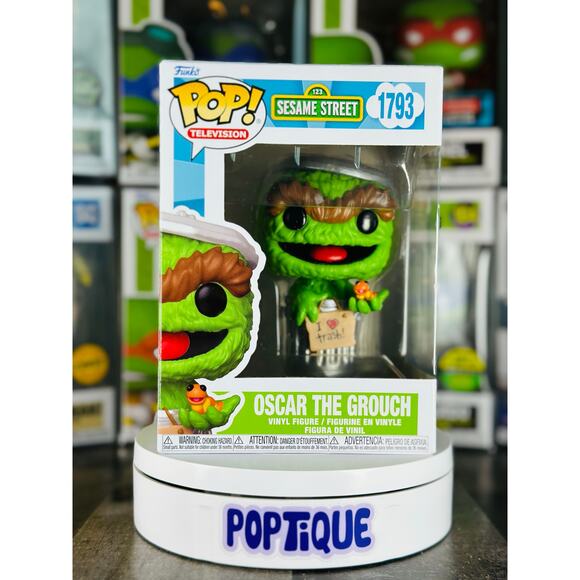 Sesame Street Oscar the Grouch with Slimey Funko Pop! #1793 - Picture 1 of 6